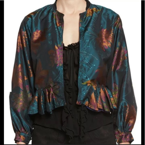 ETRO Jacket Peplum Cropped Sz 10 - Picture 3 of 7